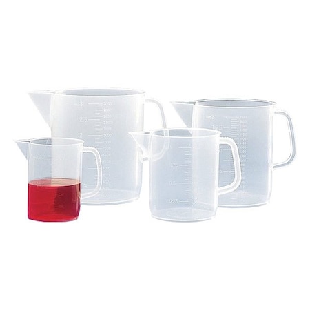 Zoro Select Beaker, Plastic, Colorless 601156