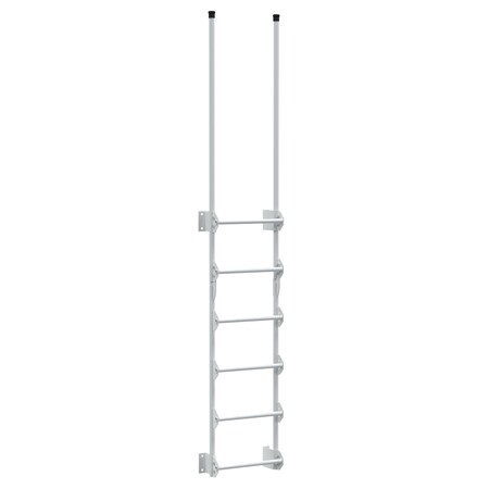 Vestil Steel Walk Through Dock Ladder 6 Step 300 Lb. Capacity White DKL-6-WT