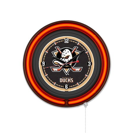 Holland Bar Stool Anaheim Ducks 15 Double Neon Wall Clock Clk15BK