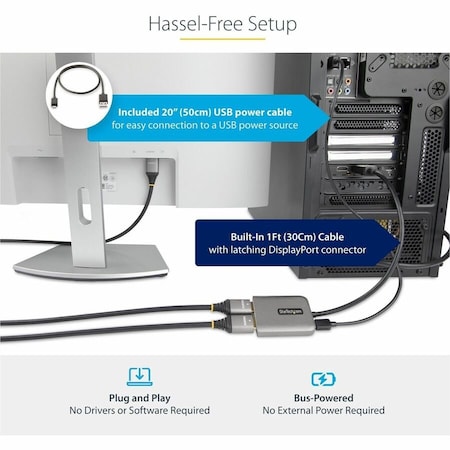 Startech.Com DISPLAYPORT TO DUAL HDMI MST HUB FOR DUAL 4K 60HZ - DP 1.4/DSC/HBR3/32.4GBPS/HDR MST14DP122HD