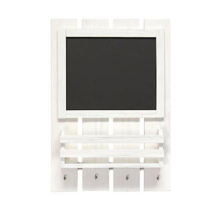 Homeroots 4" White Wood Desk Organizer Set 661185