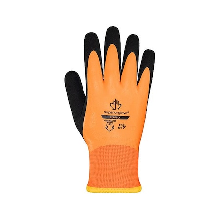 Superior Glove Knit Gloves, L, Latex, Orange, PR STAGLLX-9