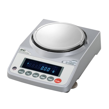 A&D Precision Balance, 1220g x 0.01g with Internal Calibration, IP65 FZ-1200iWP