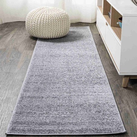 Jonathan Y Haze Solid Low-Pile Gray 2 ft. x 8 ft. Runner Rug SEU100A-28