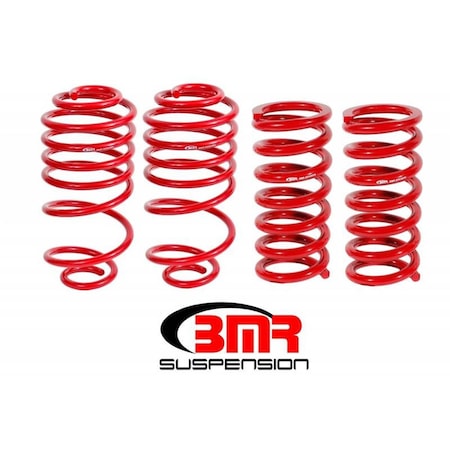 Bmr Suspension SP035R Lowering Springs - 1.5 in. Drop - Red - 1978-87 GM G-Body BMRSP035R