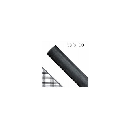 Saint-Gobain Adfors Aluminum Insect Window Screen, 30-Inch x 100-Ft., Black FCS9166-M
