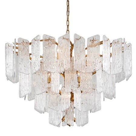 Corbett Lighting Piemonte 12 Light Chandelier 43.5 In. Gold Leaf 244-412-GL