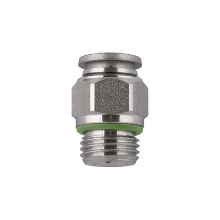 Usa Industrials Push to Connect Tube Fitting - Stainless Steel - Male Straight - 8mm Tube OD x 1/4in BSPP Male ZUSA-TF-PTC-SS-31