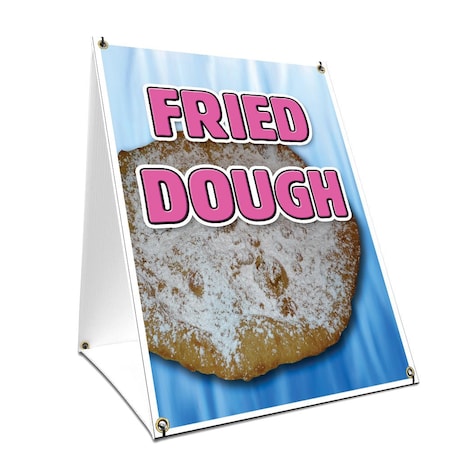 Signmission Fried Dough, 24 Inch x 18 Inch A-frame Yard Sign, Plastic Sign SBC-1824-Fried Dough