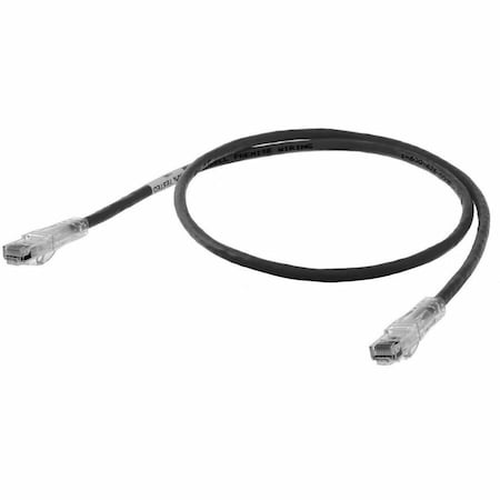 Hubbell Premise Wiring Ethernet Cable, Cat 6, Black, 20 ft. HC6BK20