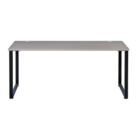 Hirsh Commercial Desks, 23.6 in D X 29.9 in H, 59 in W X Steel, Black / Gray Elm 23940