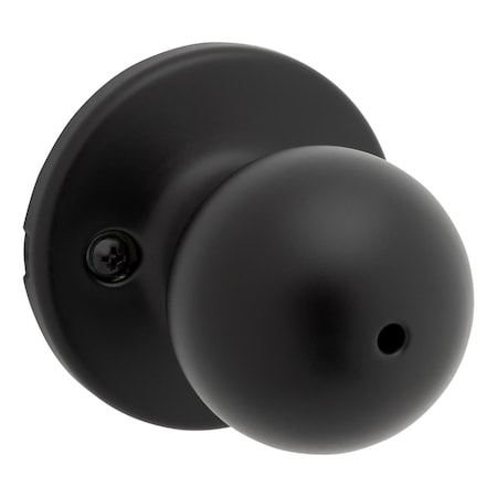Kwikset Polo Matte Black Privacy Knob Right or Left Handed 93002-936