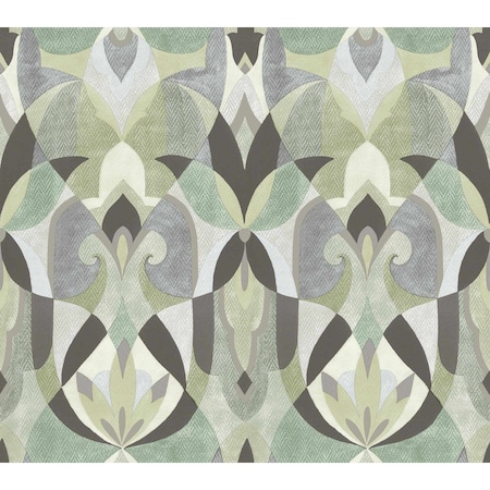 York Wallcoverings Malta Green Wallpaper MN1922