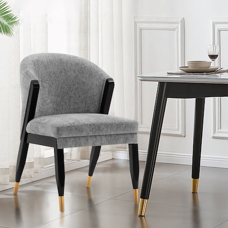 Manhattan Comfort Modern Ola Boucle Dining Chair in Grey DC075-GY