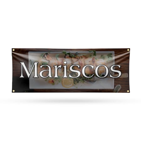 Signmission Mariscos, 18 Inch x 48 Inch, Vinyl Banner B-30731