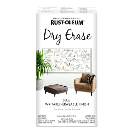 Rust-Oleum Dry Erase Paint, Flat White, Kit 241140