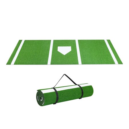 Vevor 12x6 ft Baseball Hitting Mat Softball Batting Cage Mat Outdoor Training Red GRS12x6FT-RED