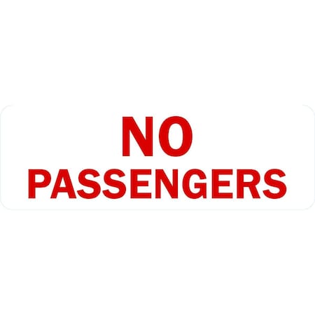 Lyle No Passengers, 6x2, Non-Reflective, White G-16945-ND_6x2