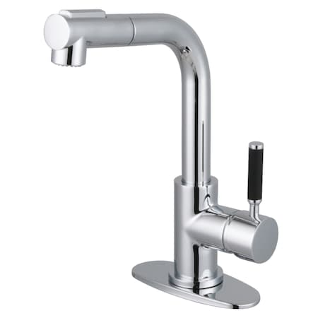 Kingston Brass Single-Handle Pull-Out Kitchen Faucet, Polished Chrome LS2411DKL