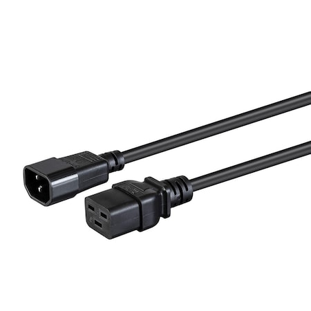 Monoprice Power Cord - IEC 60320 C14 to IEC 60320 C19_ 14AWG_ 15A_ SJT_ 100-250V 40041