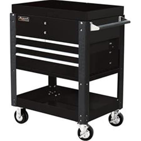 Chesterfield 42 x 30.25 x 20.62 in. 4 Drawer Pro Series Slide Top Service Carts - Black CH2416920