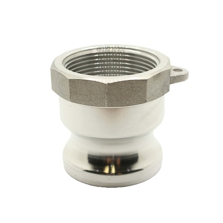Firesafe 2-1/2" Male Camlock Coupler x 2-1/2" Female NPT Aluminum Fitting - Style A 8613002