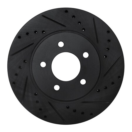 Dynamic Friction Co DFC Brake Rotor - Drilled and Slotted - Black 633-54193R