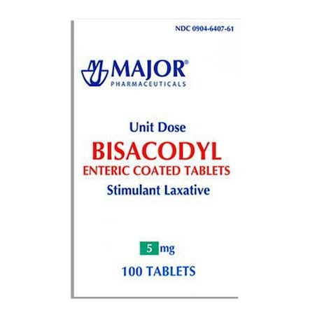Major Pharmaceuticals Bisacodyl, 5mg, Oral Tab, Blister Pack, 100PK 00904640761