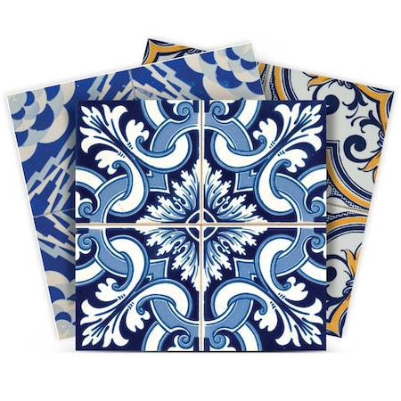 Homeroots 7" X 7" Randy Mutli Mosaic Peel and Stick Tiles 400358