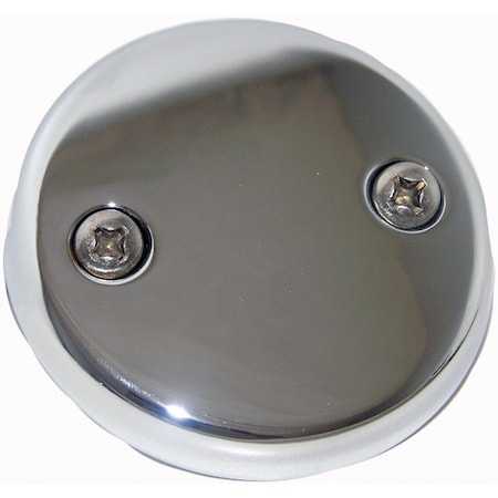 Westlake Pipe & Fittings Two-Hole Chrome Bath Drain Face Plate 03-1425