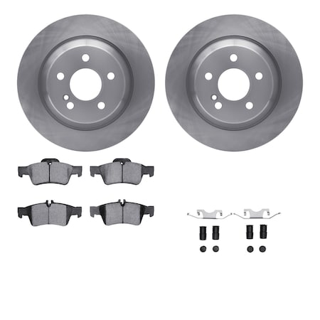 Dynamic Friction Co DFC Rotors with EURO 5000 Ceramic Brake Pads includes Hardware 6612-63217