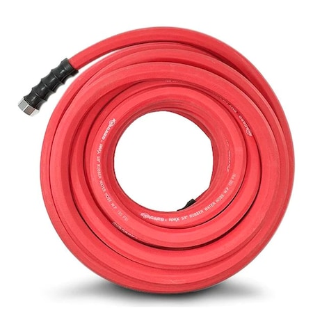 Avagard 5/8 in ID x 50 ft L Water Hose, Rubber Tube, Red, Rubber Fitting AVGWORD5850