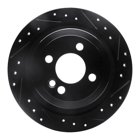 Dynamic Friction Co DFC Brake Rotor - Drilled and Slotted - Black 633-32007R
