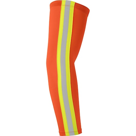 Ironwear Elastex Reflective Evaporative Cooling Compression Arm Sleeve, Large/X-Large, Orange 4372-O-T-LG-XL