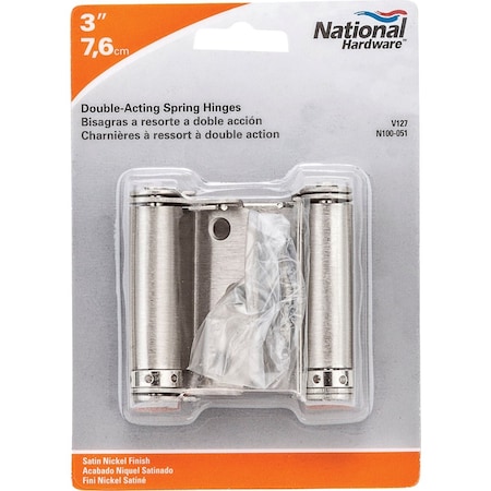 National Hardware 3'' Satin Nickel Double-Acting Spring Door Hinge N100-051