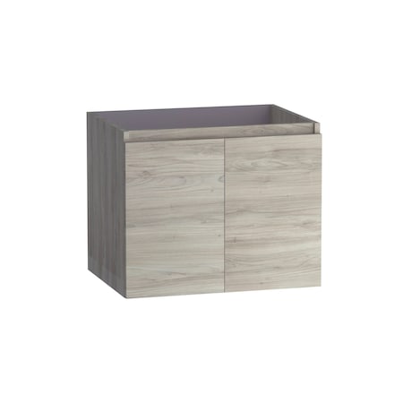 Homeroots 24" Natural Wood Freestanding Bathroom Vanity With White Sink And Two Drawers 627412