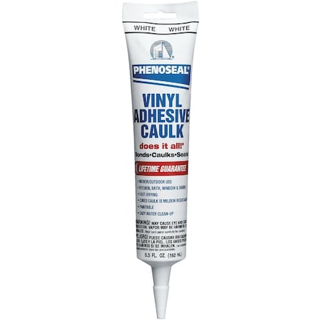Dap Phenoseal 6 Oz. White Vinyl Adhesive Caulk 7079807026