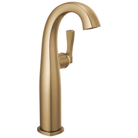 Delta Stryke Single Handle Vessel Bathroom Faucet, 6.44 in, Lumicoat Champagne Bronze 777-CZ-PR-DST