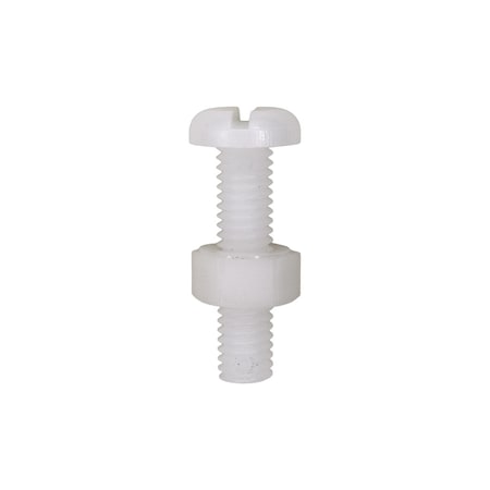 Auveco M6-1.0 x 25mm Natural Nylon License Plate Screw And Nut, 25PK 18239