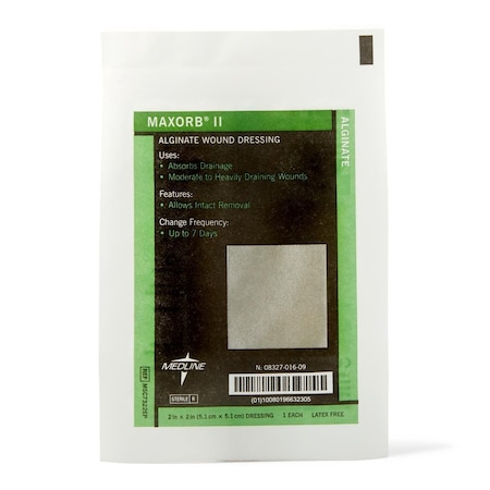 Medline Maxorb II Alginate Dressings, 2in x 2in, in Educational Packaging MSC7322EPH