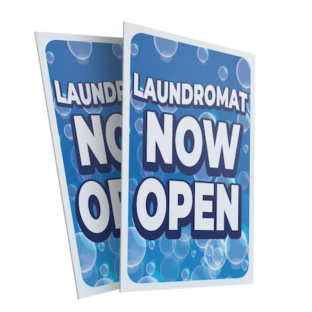 Signmission Laundromat, Plastic Signs Only 24 Inch x 36 Inch, Corrugated Plastic, 2PK CSB-2436-2PACK-30398