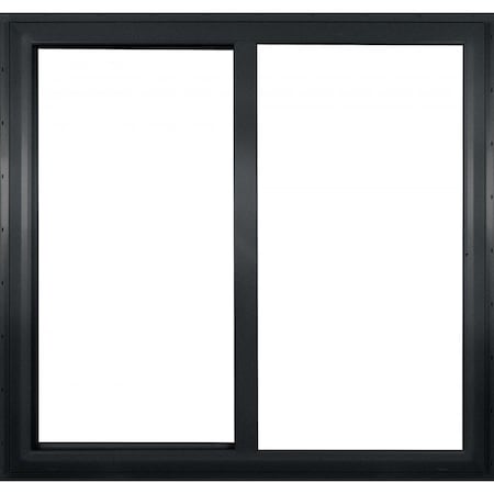 Factory 2U Windows Horizontal Sliding Impact Window 48in x 48in Black Ext / White Int Vinyl LowE Glass High Alt 804016
