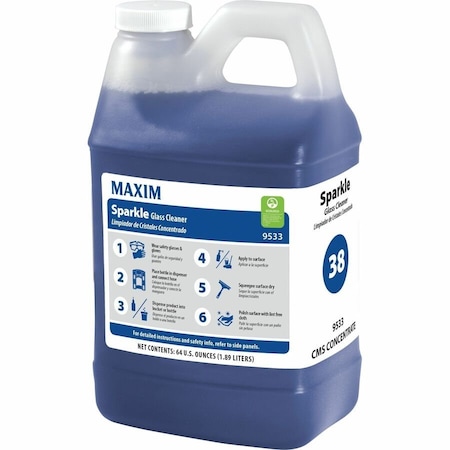 Maxim Sparkle Glass Cleaner - For Window, Metal, Plastic, Fiberglass, Hard Surface, Glass, Mirror, 4PK 953300-65T