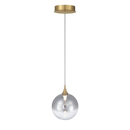 Euf Iissa, Pendant, 6", Gold, Smoked Glass 50251-025