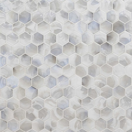 Msi Akoya Pearl Hexagon Sample Glass Mosaic Tile ZOR-MD-0528-SAM