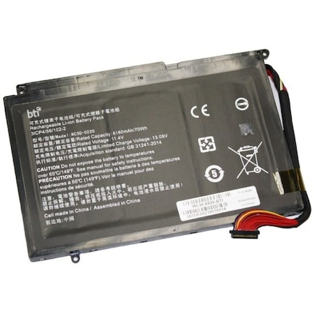 Battery Technology BTI Battery - For Notebook - Battery Rechargeable - 70 Wh - 11.4 V RC30-0220-BTI