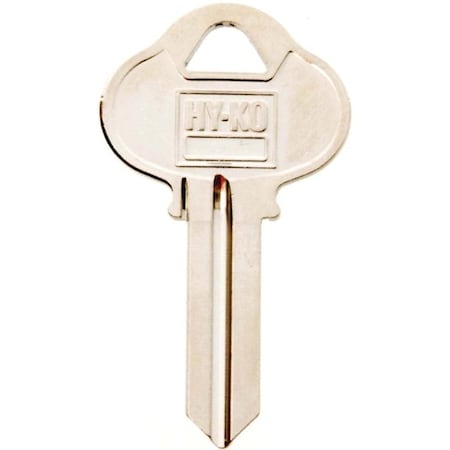 Hy-Ko Key Blank, Brass, Nickel, For: Sargent Cabinet, House Locks and Padlocks 11010S1
