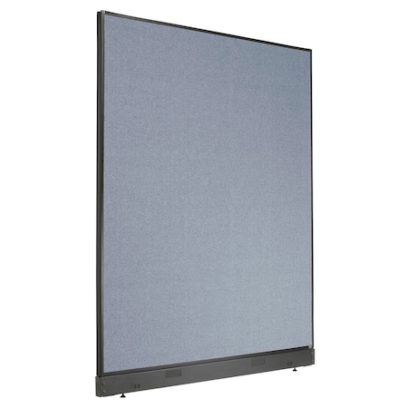 Global Industrial Interion Non-Electric Office Partition Panel with Raceway, 60-1/4"W x 100"H, Blue 695790NBL
