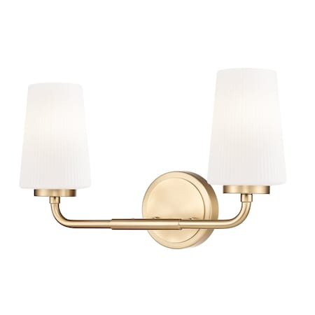 Z-Lite Montford 2-Light Vanity, 16 in W, Modern Gold 7005-2V-MGLD