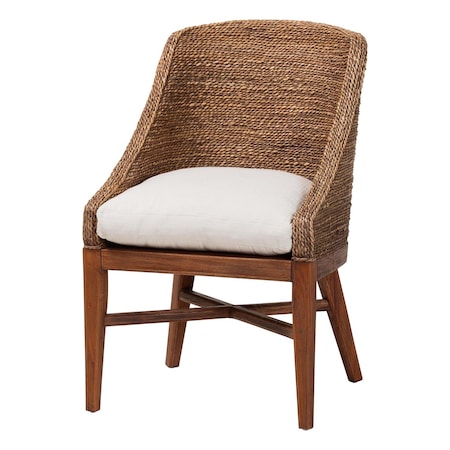Bali & Pari Jasper Woven Seagrass Dining Chair, Brown Wash 265-14533-ZORO